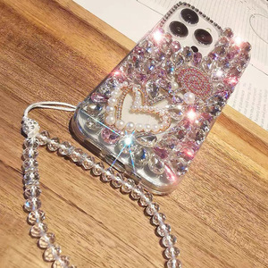Protection d'écran en TPU antichoc en cristal <span class=keywords><strong>rose</strong></span> en forme de cœur de luxe pour les étuis de téléphone portable 17/16/15/14/13/12 - Product Image 6