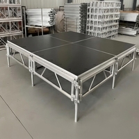 Fabricant de structures en aluminium, scène portable antidérapante à montage simple par insertion de colonnes, pour concerts et mariages
