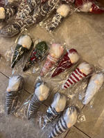 Décoration de Noël en peluche sans visage, gnome suspendu, pendentif décoratif flocon de neige pour le Nouvel An, la maison, la fête de Noël, gnome Rudolph