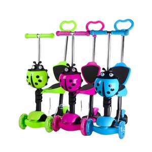 Upgraded All-Rounder 5-in-1 Convertible Kid Glider Scooter, Hassle-Free Quick Collapse Frame Removable Parent Control <b>Rod</b> - Product Image 6
