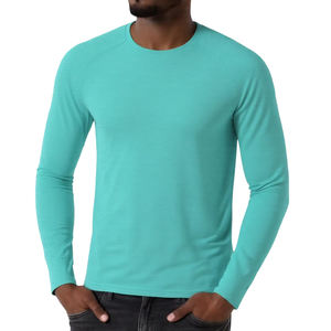 Camiseta de compresión ajustada de alta elasticidad para hombre, camiseta atlética para gimnasio, logotipo personalizado - Product Image 1