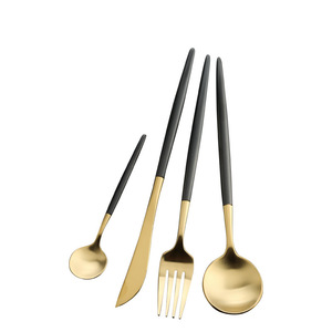 Ensemble de couverts portugais nordiques Offre Spéciale couverts dorés mats couteau en métal fourchette et cuillère pour les événements - Product Image 4