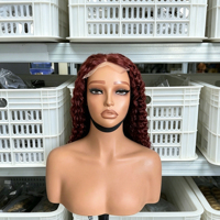 Perruque frontale en dentelle HD sans colle, couleur brun chocolat, cheveux brésiliens, perruque transparente en dentelle, cheveux humains bouclés, avec baby hair