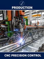 Plateforme en treillis d'acier à assemblage rapide, largement utilisée dans la construction préfabriquée, meilleur prix pour les revendeurs