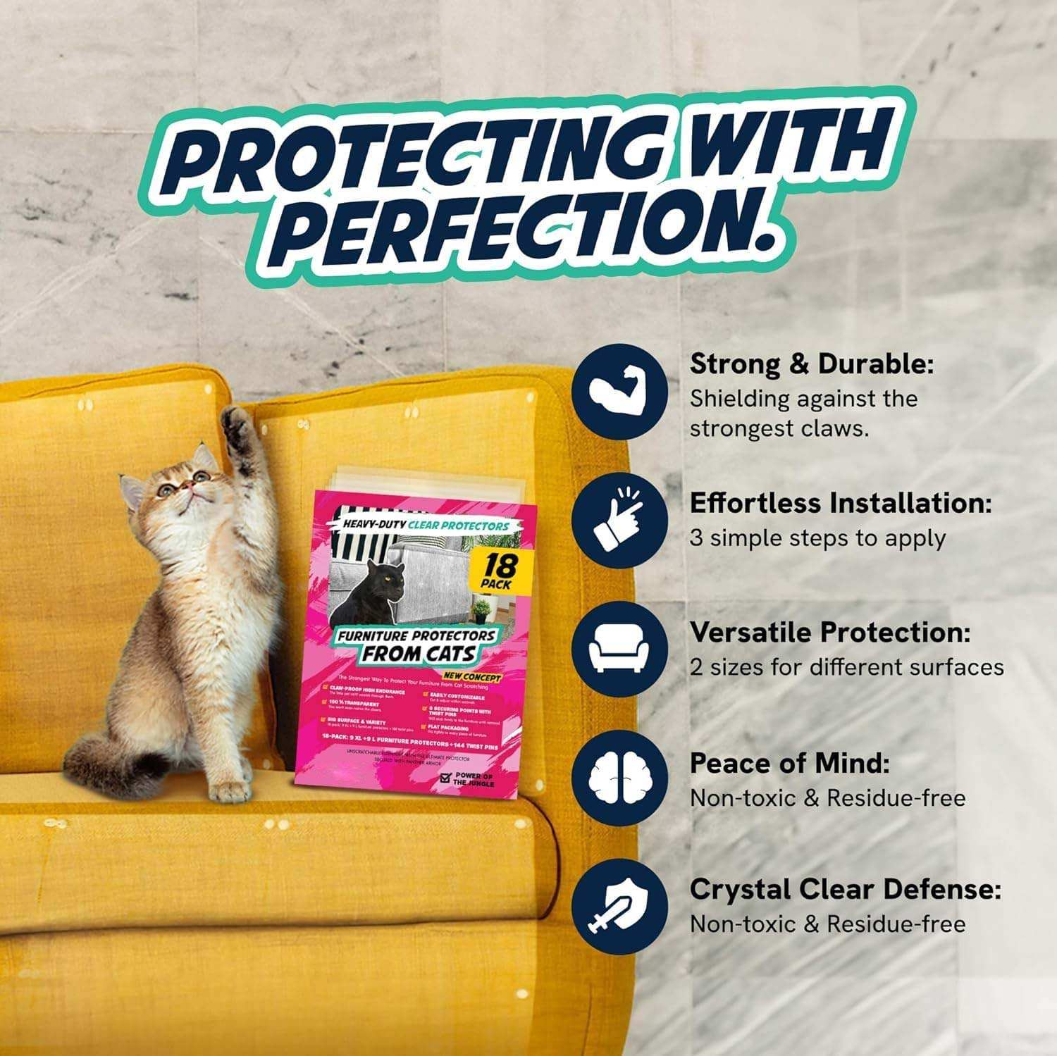 Protecteur de meubles 18-pack + 144 Pins