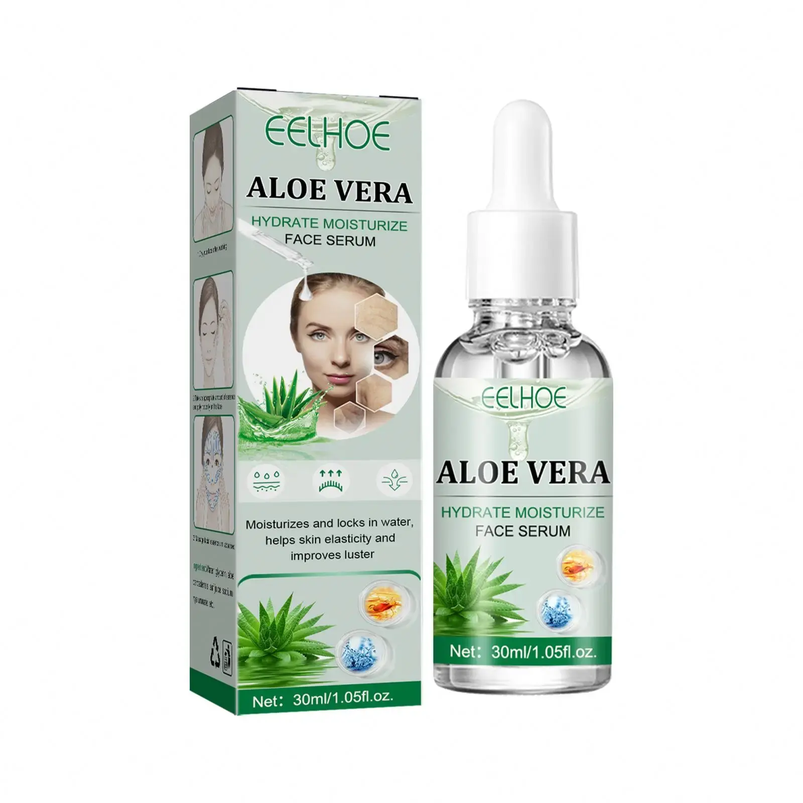 EELHOE Wholesale Deeply Hydrating Moisturizing And Refreshing Aloe Vera Anti-acne Oil Control Soothing Facial Treatment