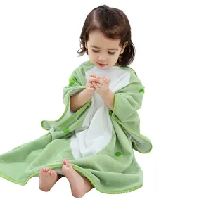 Serviette de plage en coton 100% pour garçons MICHLEY, <span class=keywords><strong>poncho</strong></span> à capuche pour filles, serviettes de bain pour enfants - Product Image 3