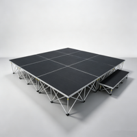 Scène pliable portable en aluminium de haute qualité, antidérapante, avec système de verrouillage rapide pour concerts, mariages, événements en plein air