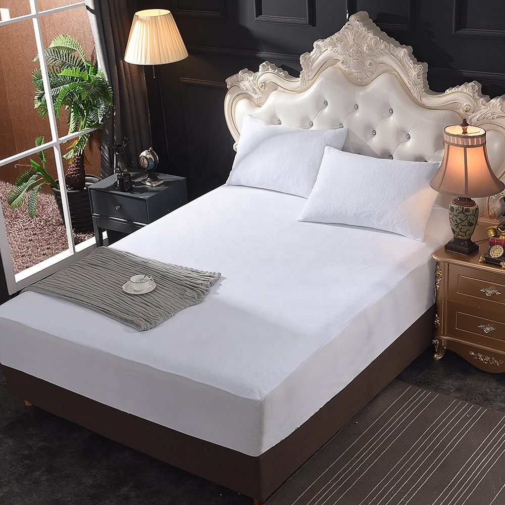 Премиум мягкий дышащий и удобный анти-постельное белье против пыли клещей кораллового флиса ламинированный с термополиуретановым наматрасником защитный измеритель