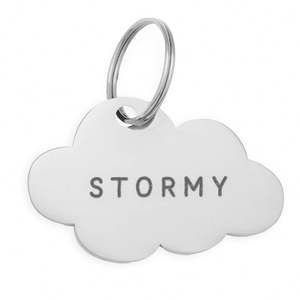 Joyería Personalizada de Alta Calidad al por Mayor con Grabado del Nombre de tu Mascota, Chapado en Oro de 18k, Acero Inoxidable, Placa de Identificación para Mascotas en Forma de Nube - Product Image 3