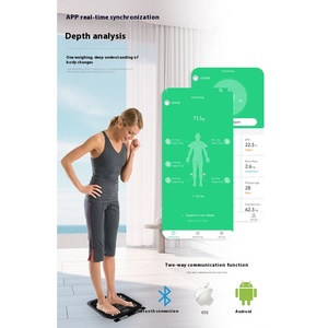 Smart 8 Balance de poids corporel personnelle électrique Capacité de 180kg IMC numérique Balance de salle de bain ITO Caractéristique Motif solide - Product Image 3