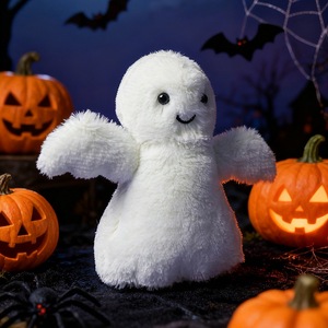 Poupée fantôme de dessin animé transfrontalière amusante pour Halloween, brodée (araignée, chauve-souris, squelette, citrouille), en peluche super douce anti-stress avec maille - Product Image 5