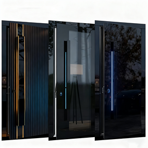 Puertas de Entrada Inteligentes de Lujo con Múltiples Cerraduras, de Aluminio Fundido, <span class=keywords><strong>Metal</strong></span>, Acero Inoxidable, Entrada Principal Única, Antirrobo, Puertas de Seguridad Exteriores - Product Image 4
