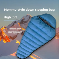 Sac de couchage en duvet d'oie blanc à 90% pour adultes, camping en plein air, portable, chaud, hiver, ultraléger, équipement de sac de couchage en duvet d'oie