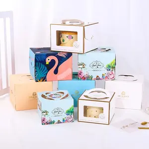 कप केक केक बक्से प्लास्टिक धन्यवाद आप केक एहसान उपहार बॉक्स के लिए कागज बक्से
