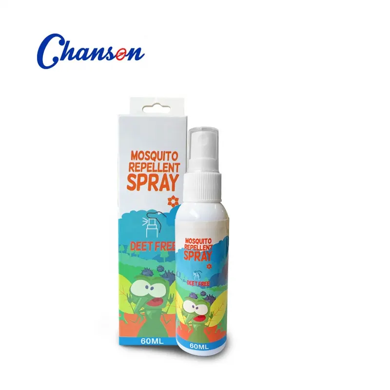 High Quality 60ml Deet Free Baby Safe natural oil Liquid Mosquito Repellent Spray