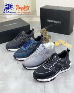 Amani Classic Genuine Leather Mesh Transpirable Lace-Up High Cut Suela gruesa Casual Sports Walking Shoes para hombres y mujeres - Product Image 1