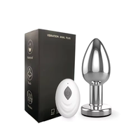 Kabelloser Wasserdichter Metall-Analdildo Vibrator mit Fernbedienung Butt Plug Prostata-Massagegerät 10 Geschwindigkeiten Erwachsenen-Sexspielzeug