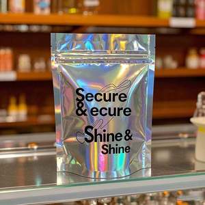 Custom Holographic <b>Ziplock</b> Stand-Up Pouch Child-Resistant Seal Moisture-Proof for Candy Chewing Gum Sushi Pet Food Storage - Product Image 1