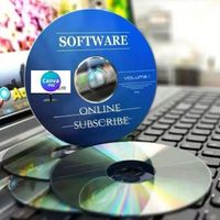 Canvo Pro Memberikan Langganan Seumur Hidup Perangkat Lunak Desain Grafis Asli DVD+R DL Double Layer 8.5 GB Cake Box Upgrade