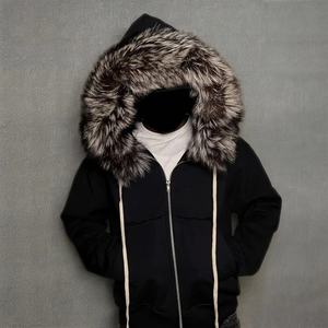Fabricants de vêtements, sweat-shirt à capuche zippé personnalisé en molleton français 400 g/m² 500 g/m², effet usé, avec capuche en fourrure amovible pour hommes - Product Image 1