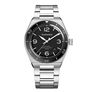 Montre de plongée mécanique en acier inoxydable avec logo personnalisé ODM, revêtement super lumineux, <span class=keywords><strong>lunette</strong></span> en céramique - Montre automatique 38 mm pour homme - Product Image 2
