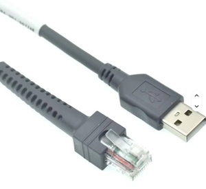 Câble USB de scanner de codes à barres flexible gris 2M vers combinaison de CBA-U01-S07ZAR RJ50 RJ45 pour symbole <span class=keywords><strong>LS1203</strong></span> LS4208 LS2208 2208AP - Product Image 1