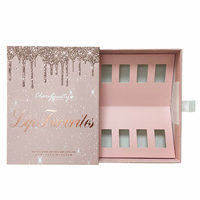 Boîtes personnalisées pour gloss et blush, logo imprimé, papier rigide, paillettes, emballage cosmétique de luxe vide, recyclable, OEM, 100 pièces