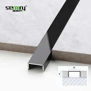 304 Metal Wall Ceiling Decorative Trimming Strips Decorative Stainless Steel Tile Edge Trims