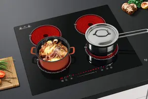 MIX Type Electronic Smart Intelligent EGo Radiant Hybrid Induction Hobs For 4 Burners Build In Induction Range