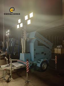 Torre de Iluminación Solar con Clasificación IP65, Panel Solar de 4*435W, 144000 Lúmenes, Luces LED, Remolque de Iluminación Móvil para Áreas Remotas - Product Image 4