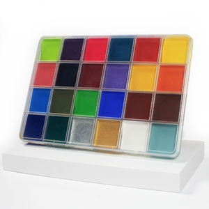 Petites commandes acceptées – <span class=keywords><strong>Peinture</strong></span> corporelle à base d'huile 24 couleurs – Pigment pour le <span class=keywords><strong>visage</strong></span> et le corps – Fournitures de <span class=keywords><strong>maquillage</strong></span> corporel temporaire pour enfants - Product Image 6