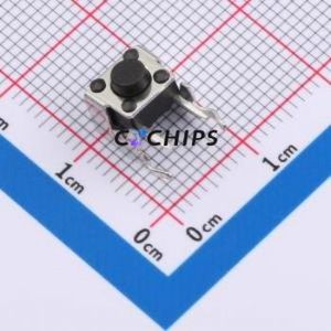 ZX-QC66-5.0ZJ Tactile Switch Through hole Component THT-4P,6x6mm Switch Single Pole Single Throw Round Button 2.6N Through Hole - Product Image 1