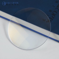 Lentilles optiques 1.56 anti-lumière bleue avec revêtement doré SHMC, lentilles optiques tendance de 72 mm de diamètre, UV420
