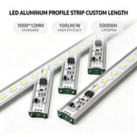 Barre lumineuse LED en aluminium avec capteur de mouvement PIR 24V 70 SMD5630 10mm IP65 3000K/4000K/6000K 2450lm Dimmable 1M