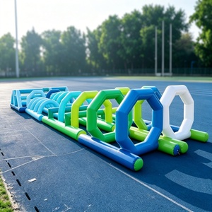 Pista <span class=keywords><strong>de</strong></span> Obstáculos Inflable <span class=keywords><strong>de</strong></span> PVC Multicolor, Carrera <span class=keywords><strong>de</strong></span> Vallas Inflable para Actividades al Aire Libre y Eventos Deportivos - Product Image 4