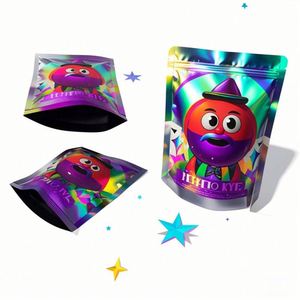 Custom Plastic 3.5g Mylar Holographic Ziplock Bag <b>Reusable</b> Soft Touch Cali Packs Dye Cut Mylar Bags - Product Image 4