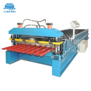 Lian Nai Hochgeschwindigkeits-Farbige Stahl-Trapezblech-Herstellungsmaschine Metall-Tuff-Rib-R-Panel-Rollformmaschine - Product Image 1