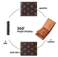 Dompet Pria Baellerry Desain Baru Tipis Minimalis, Dompet Kartu Fungsional untuk Pria, Dompet Bisnis Sederhana Kecil untuk Pria, PU