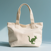 Sac fourre-tout d'épicerie en toile de coton biologique Calico de plage écologique réutilisable imprimé avec logo personnalisé