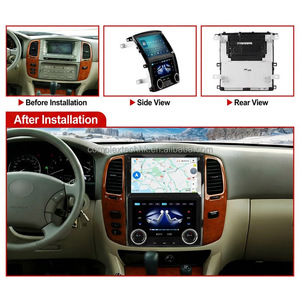 10.1" Car Video Stereo And 10.1" AC Control Dual Screen CarPlay Head Unit For Toyota Land Cruiser LC100 2003-2007 - Product Image 6