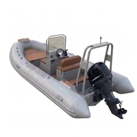 Bateau semi-rigide Hedia certifié CE 6m en Hypalon, à réponse rapide, 5.8m, console centrale en V profond, luxe et sport