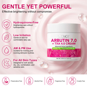 <span class=keywords><strong>Crème</strong></span> Hydratante <span class=keywords><strong>de</strong></span> <span class=keywords><strong>Nuit</strong></span> OEM à Marque Blanche 7% Arbutine Éclaircissante pour Taches Brunes, Taches <span class=keywords><strong>de</strong></span> Rousseur et Imperfections avec Niacinamide - Product Image 6