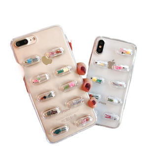 Accesorios para Carcasas de Teléfono con Diseño de Cápsula <span class=keywords><strong>Little</strong></span> Person, Material de Resina para Manualidades con Forma de Pastillas, Frutas y Rebanadas - Product Image 2