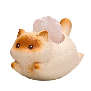 Ornement en cristal de chat mignon, chaton de dessin animé en résine, décoration de maison, décoration de bureau, collection, cadeau - Product Image 5