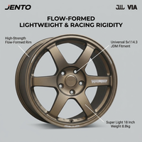 Rines de Aleación Flow Formed 18x8.5J 5x114.3 ET42 CB73.1, Acabado Bronce Mate, 6 Radios, Compatibles con Honda Civic, Accord, Toyota Camry, WRX