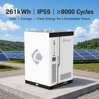 Armoire de stockage d'énergie commerciale haute efficacité 261 kWh 135 kW, onduleur 99 %, refroidissement liquide IP55 pour micro-réseau C&I