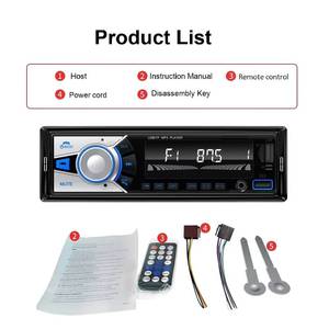 1 Single Din MP3 High Power Mp3 <b>Amplifier</b> with Colorful Lights <b>Car</b> Radio Player Stereo - Product Image 3