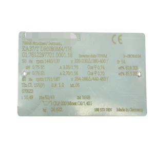 全新原装 KA37/T DRN80M4/TH 齿轮 0.75kW 1440rpm I=10.49 电机控制器 库存有货 - Product Image 1