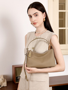 Sacs à main en cuir véritable haut de gamme OEM, design personnalisé, sacs à bandoulière simples, sacs à main tendance 2026 avec fermoir - Product Image 2